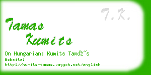 tamas kumits business card